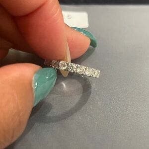 2.10 CTW Moissanite Eternity Band- VVS1 - 925 Sterling Silver